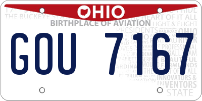 OH license plate GOU7167