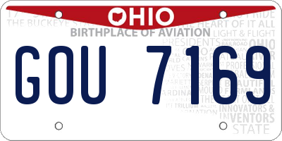 OH license plate GOU7169