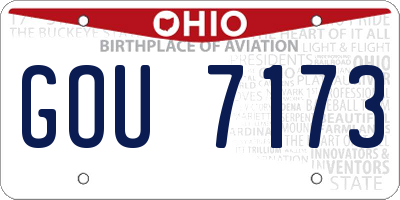 OH license plate GOU7173