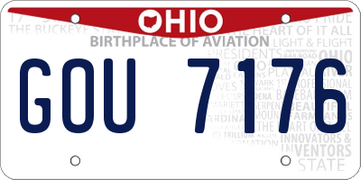 OH license plate GOU7176