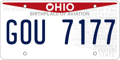 OH license plate GOU7177