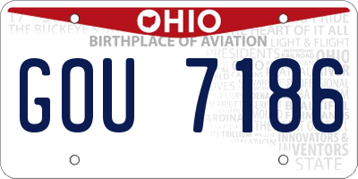 OH license plate GOU7186