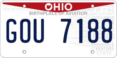 OH license plate GOU7188