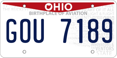 OH license plate GOU7189