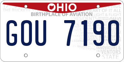 OH license plate GOU7190