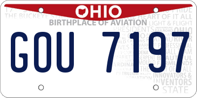 OH license plate GOU7197