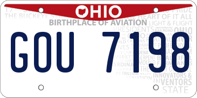 OH license plate GOU7198
