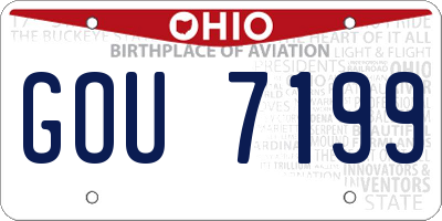 OH license plate GOU7199