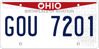 OH license plate GOU7201