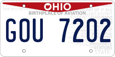 OH license plate GOU7202