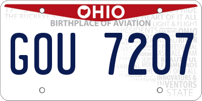 OH license plate GOU7207