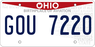OH license plate GOU7220