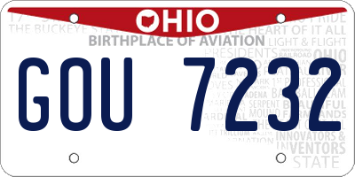 OH license plate GOU7232