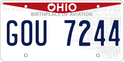 OH license plate GOU7244