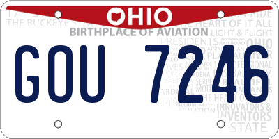 OH license plate GOU7246