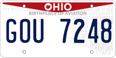 OH license plate GOU7248