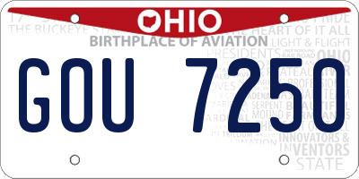 OH license plate GOU7250