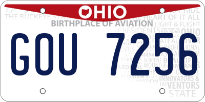 OH license plate GOU7256