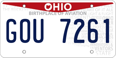OH license plate GOU7261