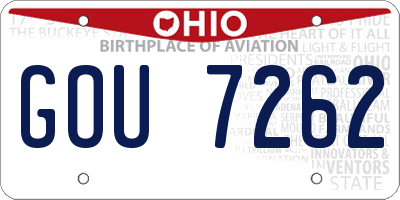 OH license plate GOU7262