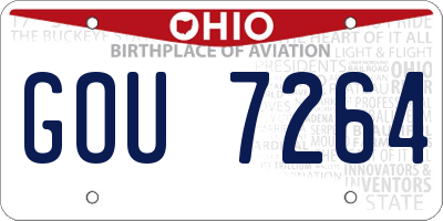 OH license plate GOU7264