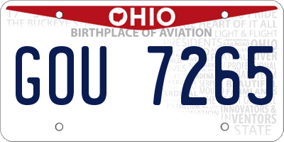 OH license plate GOU7265