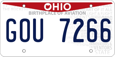 OH license plate GOU7266