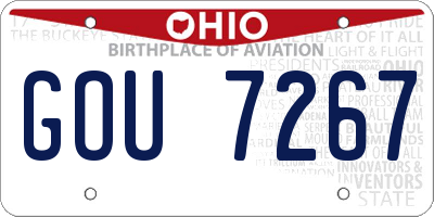 OH license plate GOU7267