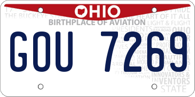 OH license plate GOU7269