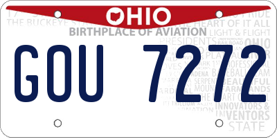 OH license plate GOU7272