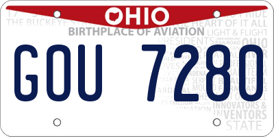 OH license plate GOU7280