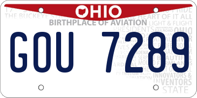 OH license plate GOU7289