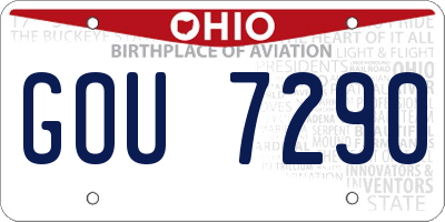 OH license plate GOU7290
