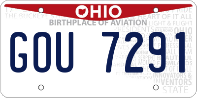 OH license plate GOU7291