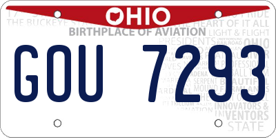 OH license plate GOU7293