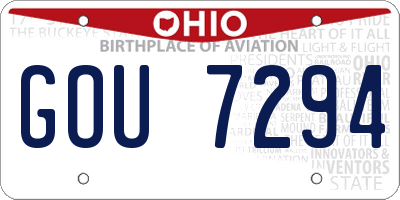 OH license plate GOU7294