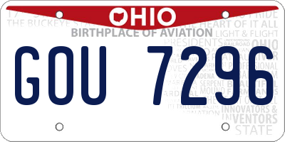 OH license plate GOU7296