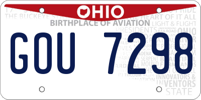 OH license plate GOU7298