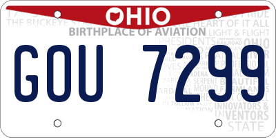 OH license plate GOU7299