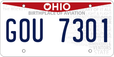 OH license plate GOU7301
