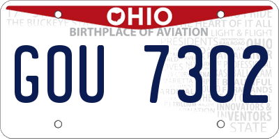 OH license plate GOU7302