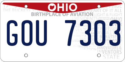 OH license plate GOU7303