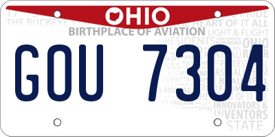 OH license plate GOU7304