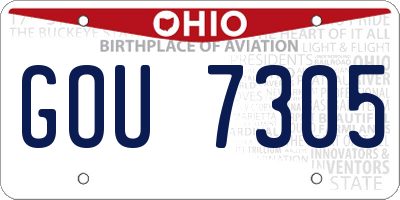 OH license plate GOU7305