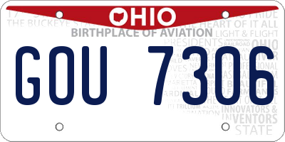 OH license plate GOU7306