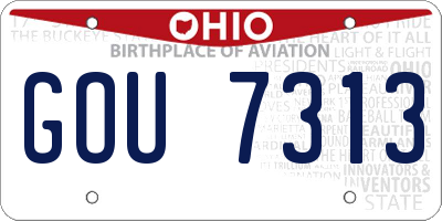 OH license plate GOU7313