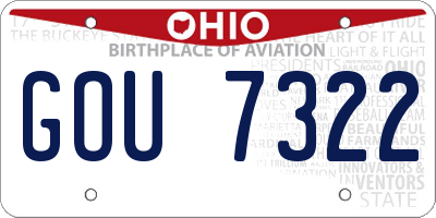 OH license plate GOU7322