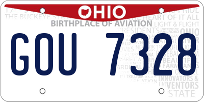 OH license plate GOU7328