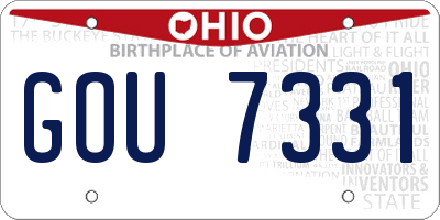 OH license plate GOU7331