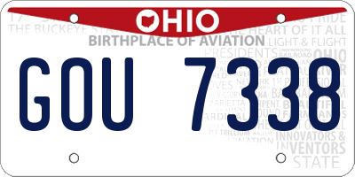 OH license plate GOU7338